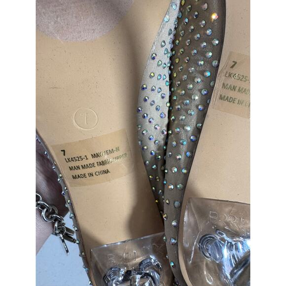 "FASHION NOVA" Kitten Toe Bling Slip On Sock Heel Sexy Sassy Runway Floor Model - Picture 7 of 11